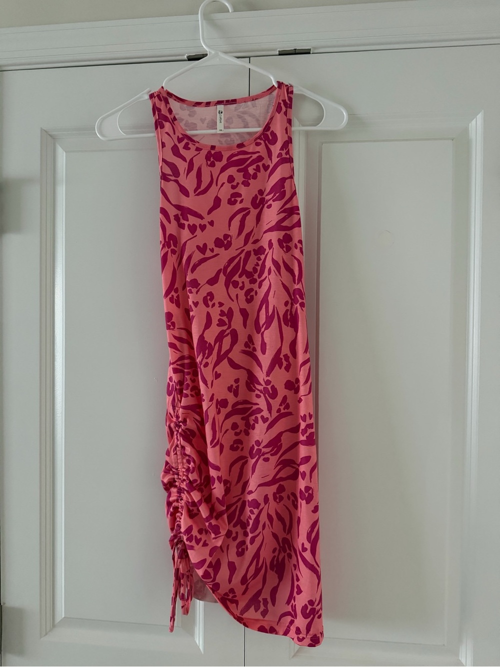 Cupshe Pink and Magenta Asymmetrical Ruched Side Dress